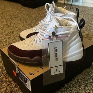 Nike Women's Air Jordan 12 Retro A Ma Maniere White Burgundy DV6989-100 US 6